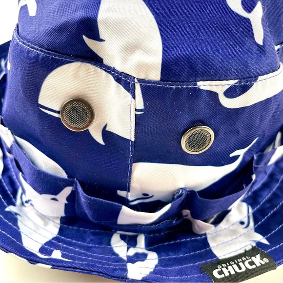 Converse Blue and White Whale Print Bucket Hat - Picture 3 of 5
